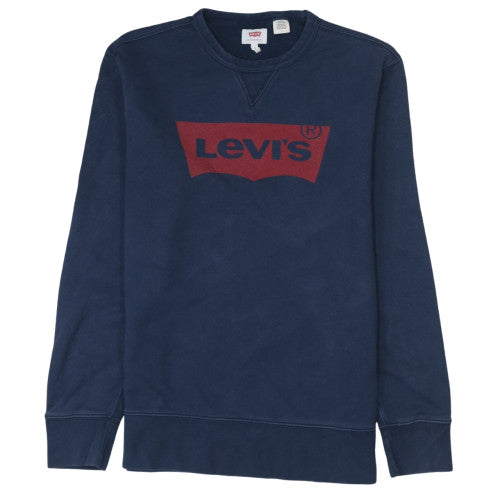 Levi's Men's Blue Logo Crew Neck Sweatshirt Size M Regular Fit