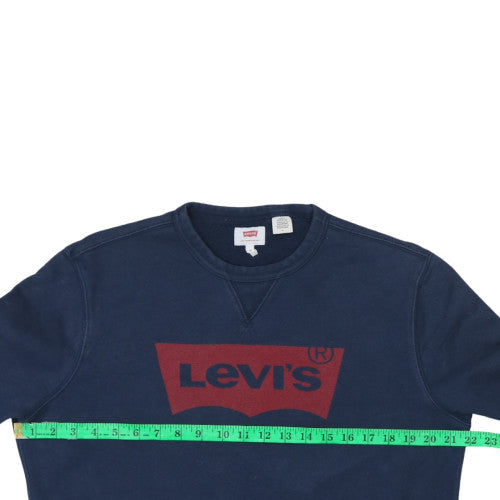 Levi's Men's Blue Logo Crew Neck Sweatshirt Size M Regular Fit