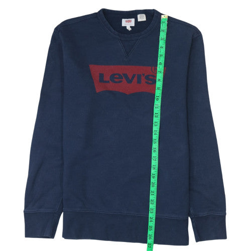 Levi's Men's Blue Logo Crew Neck Sweatshirt Size M Regular Fit