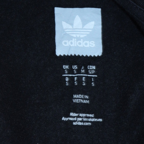 Adidas Mens Black 1/2 Zip Skateboarding Sweatshirt Size S