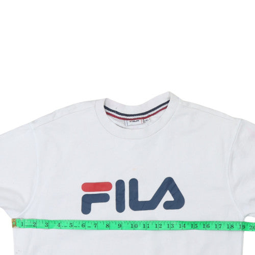 Fila Womens White XS Crew Neck Pullover Sweatshirt