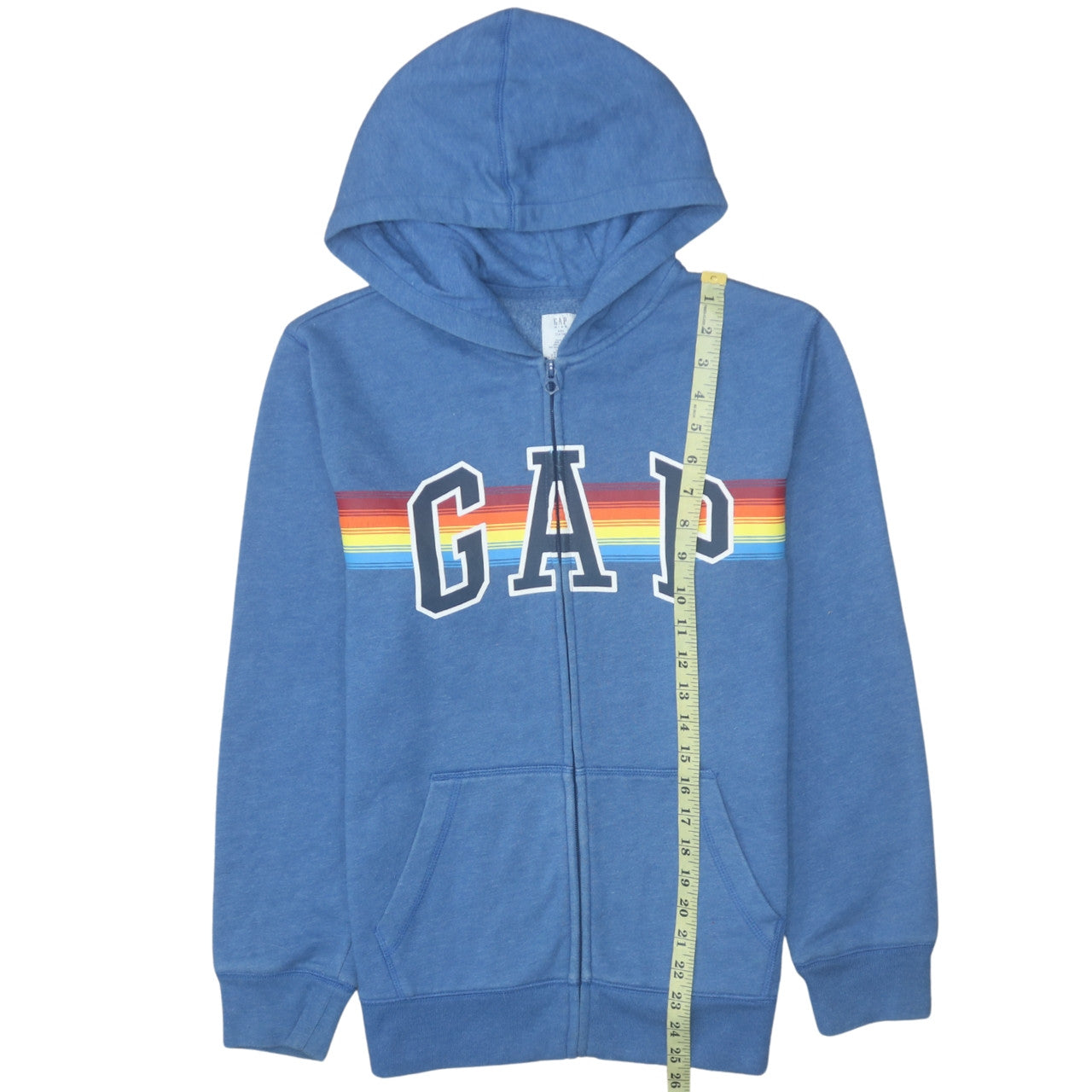 GAP Boys Blue Full Zip Hoodie 14-16 Years Logo Fleece Sweatshirt