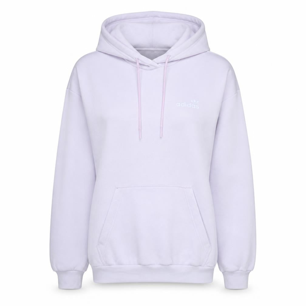 Adidas Women Pink Pullover Hoodie Size 12 Logo Casual Sweatshirt