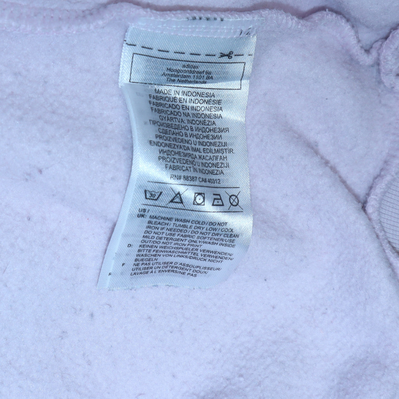 Adidas Women Pink Pullover Hoodie Size 12 Logo Casual Sweatshirt