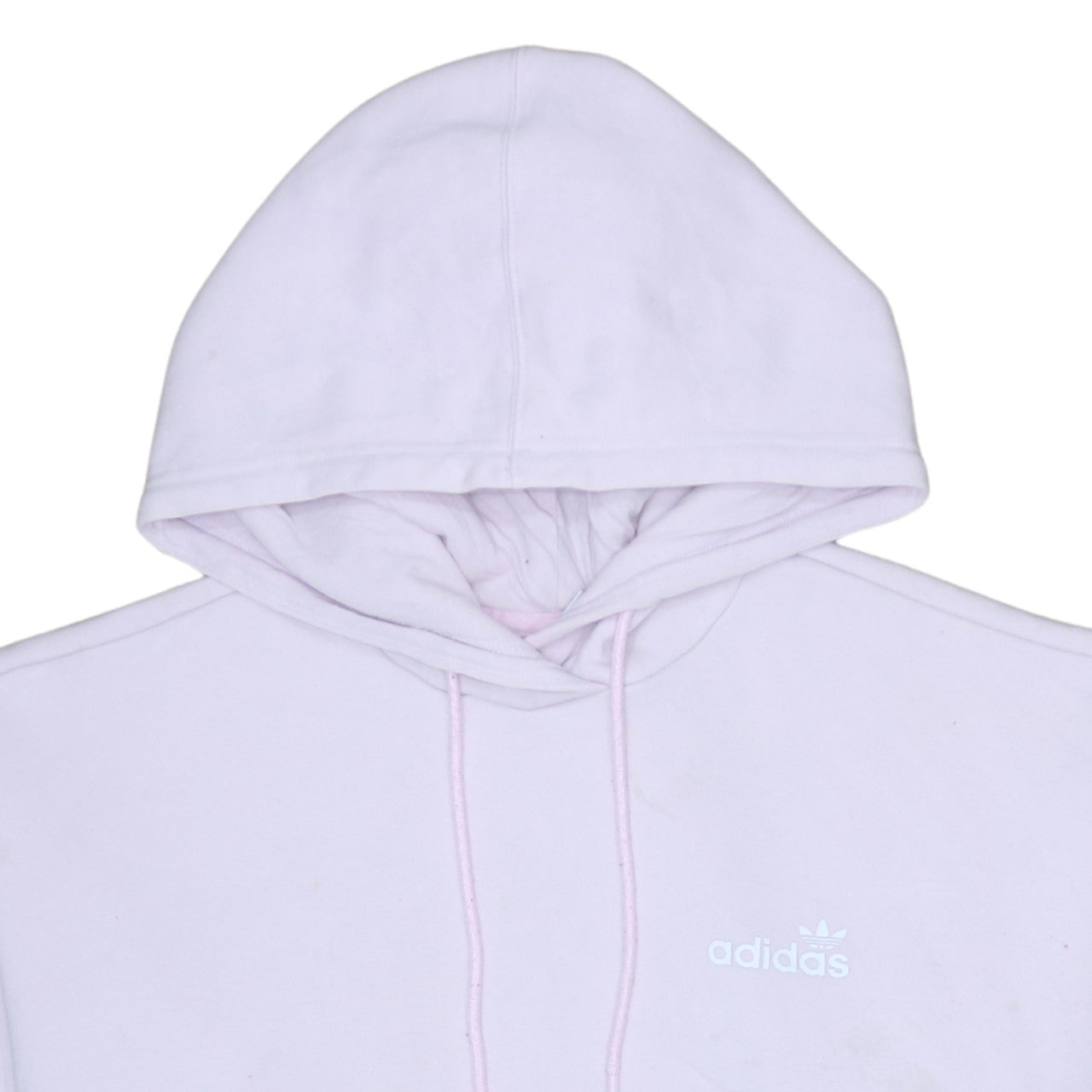 Adidas Women Pink Pullover Hoodie Size 12 Logo Casual Sweatshirt
