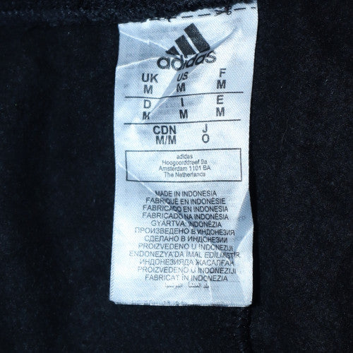 Adidas Women Black Jogger Trousers Medium Fleece Cuffed Sportswear