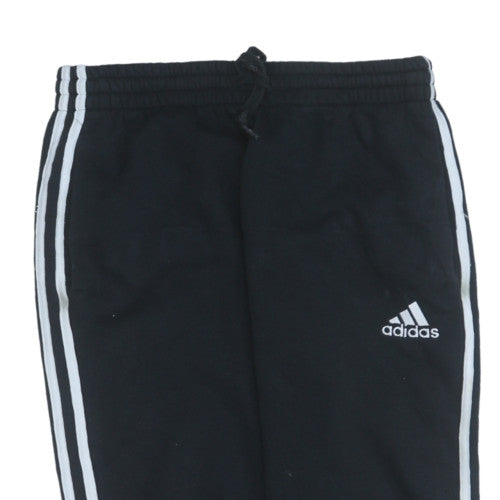 Adidas Women Black Jogger Trousers Medium Fleece Cuffed Sportswear