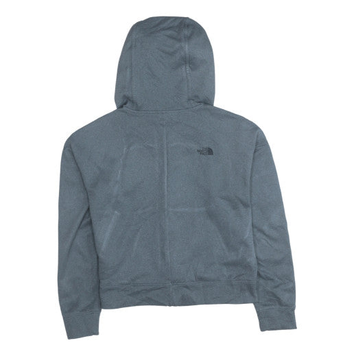 The North Face Womens Grey Full Zip Hoodie Sweatshirt M Fleece Lined