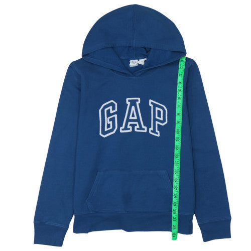 GAP Men’s Blue Pullover Hoodie M Regular Fit Logo Fleece Sweatshirt