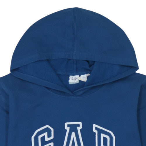 GAP Men’s Blue Pullover Hoodie M Regular Fit Logo Fleece Sweatshirt