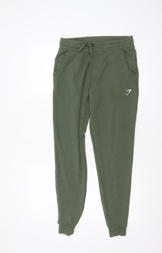 Gymshark Women’s Green Jogger Trousers Size S Elastic Waist