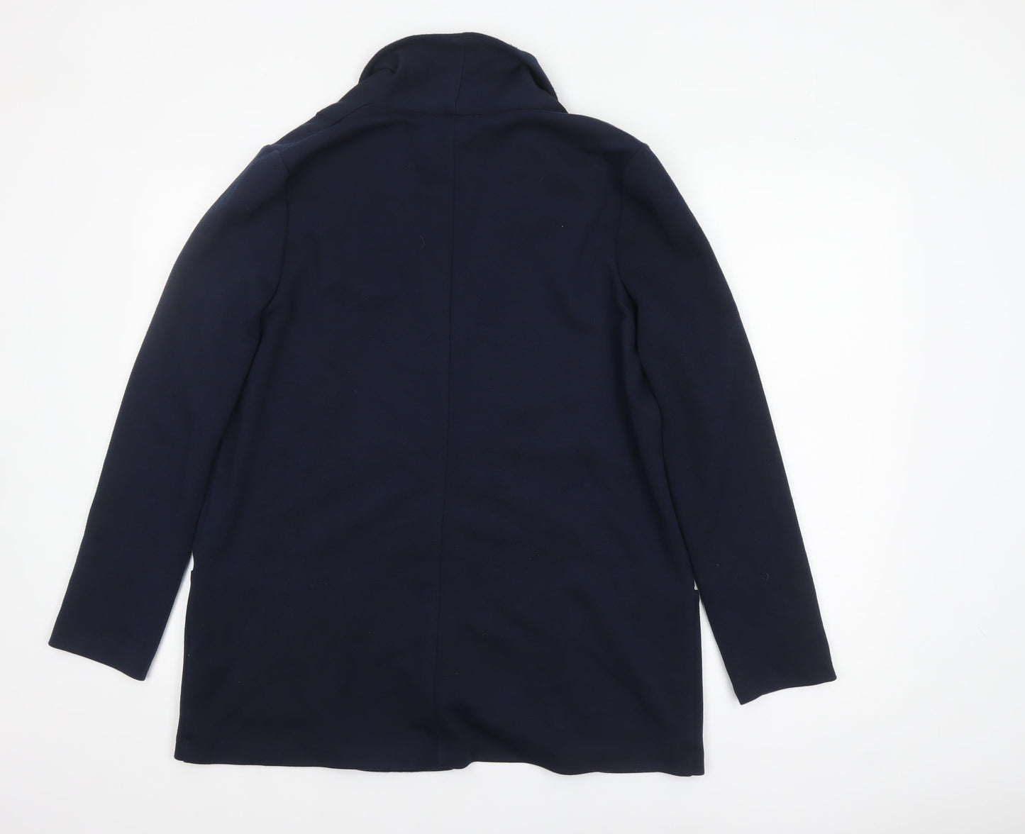 Marks and Spencer Women Blue Size 14 Single-Breasted Blazer Jacket