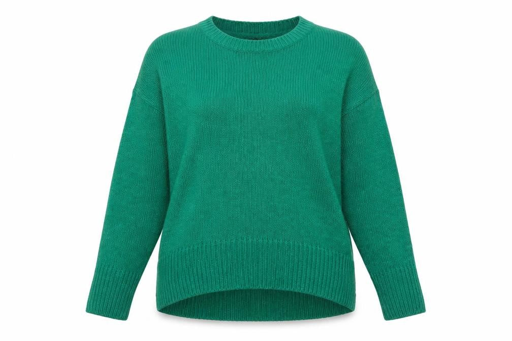 New Look Women’s Green Acrylic Knit Pullover Jumper Size M