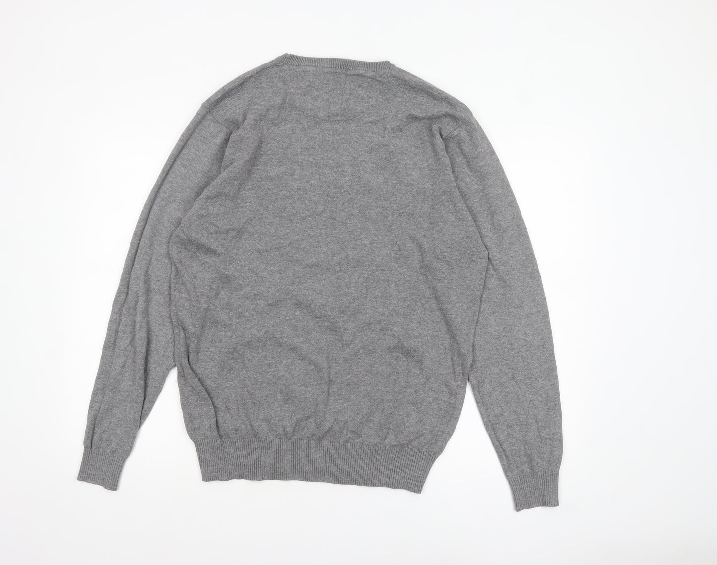 Luke 1977 Men’s Grey Cotton Crew Neck Pullover Jumper XL