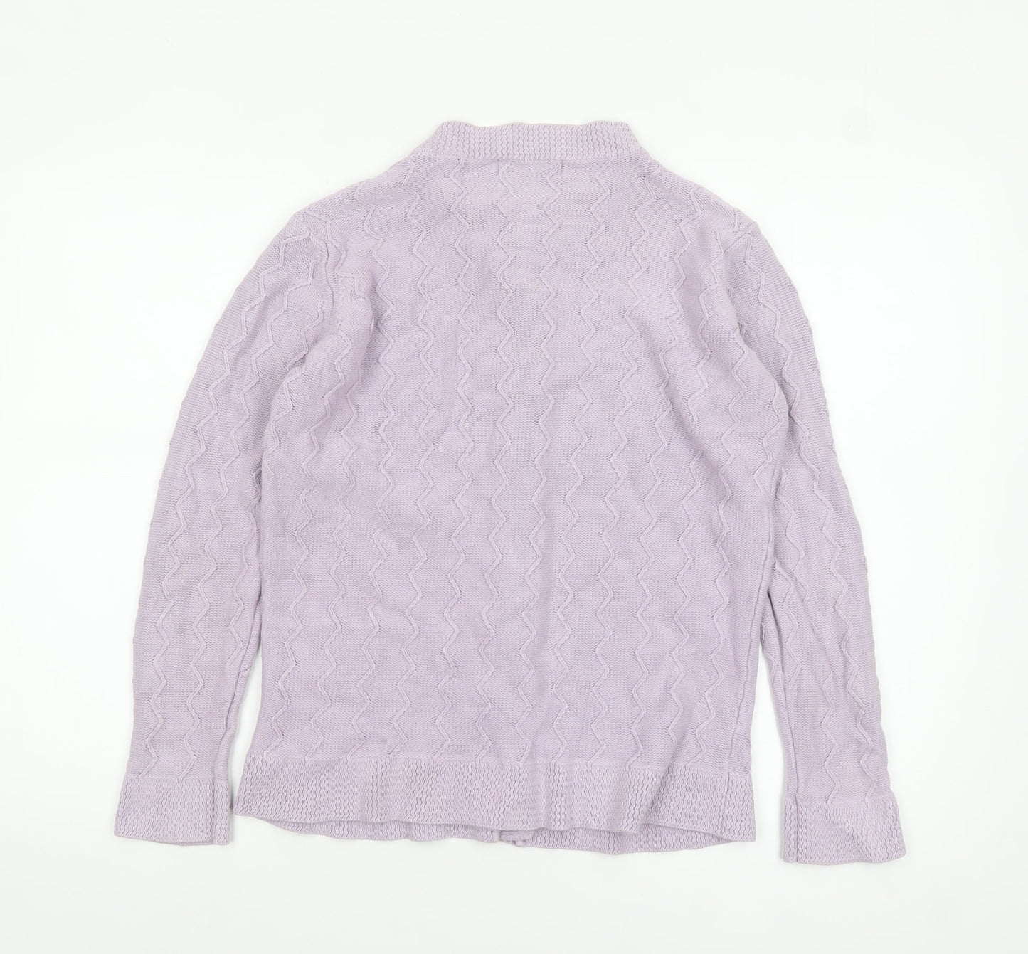 Honor Millburn Women's Lilac Cotton Cardigan Size 14-16 Classic Knit