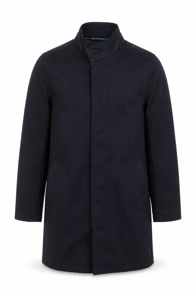 G2000 Men’s Black Mid-Length Stand Collar Cotton Blend Coat Size 36