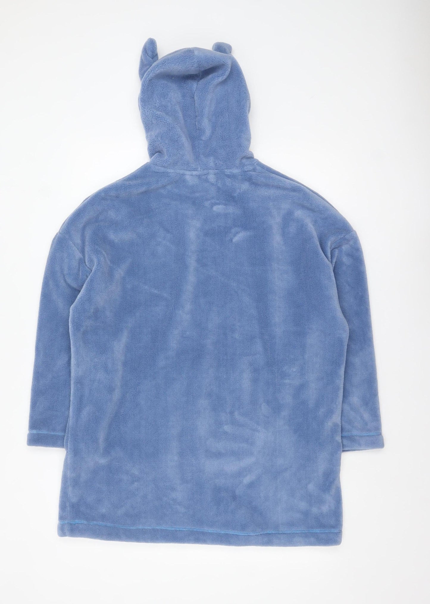 Disney Classics Stitch Blue Fleece Hooded Women's Winter Robe One Size