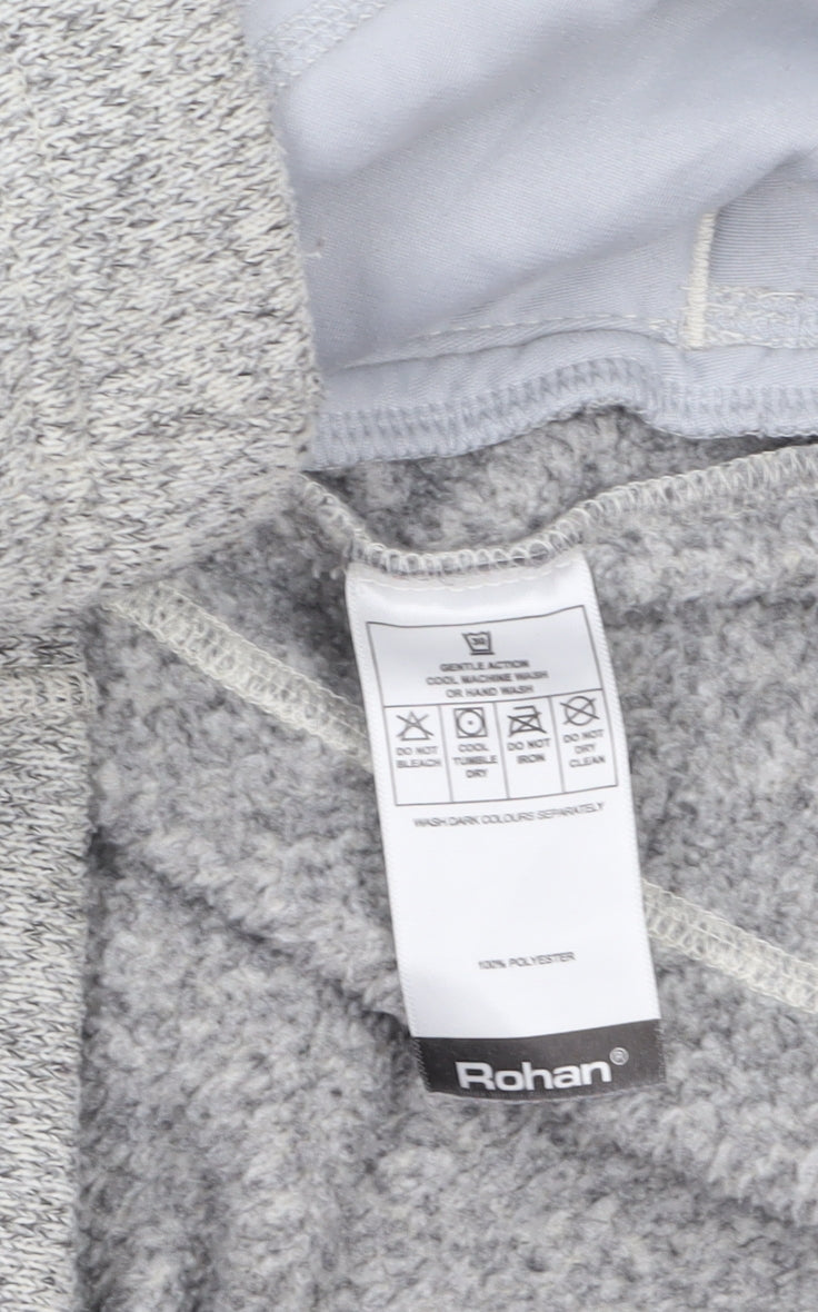 Rohan Women's Grey Fleece Button Jacket Size S Outdoor Casual