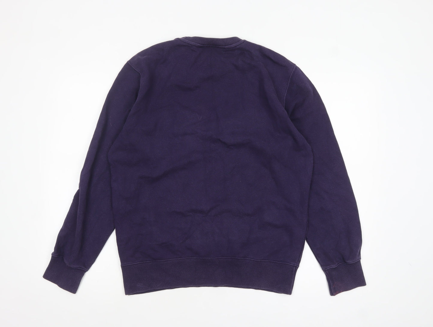 Champion Men's Purple Crew Neck Logo Sweatshirt Size L