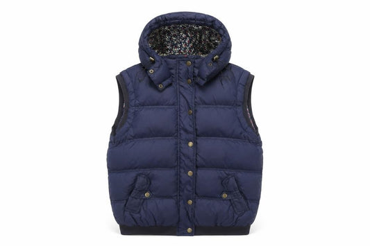 Louche Women's Blue Hooded Puffer Waistcoat Size 10