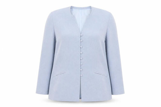 Shubette London Women's Blue Long Sleeve Single-Breasted Blazer Size 18