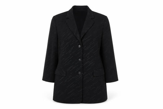 Delicate Different Women Black Size 16 Single-Breasted Blazer Jacket