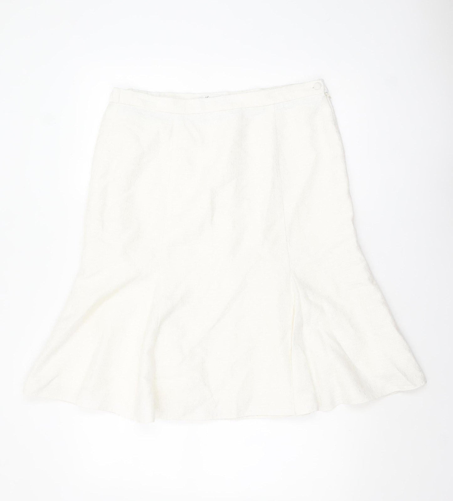 Klass Collection Women White Size 14 Trumpet Tweed Skirt