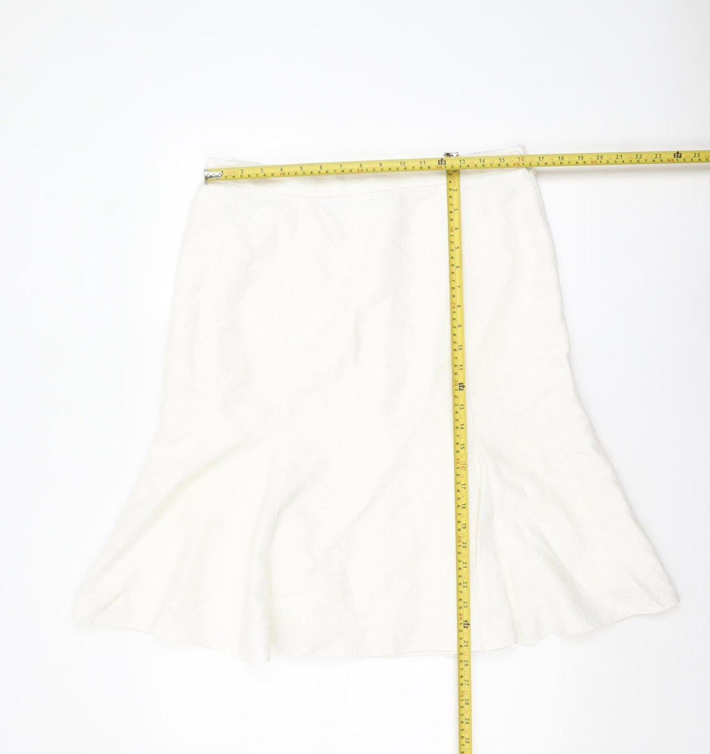 Klass Collection Women White Size 14 Trumpet Tweed Skirt