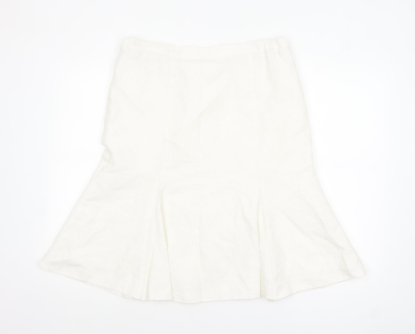 Klass Collection Women White Size 14 Trumpet Tweed Skirt
