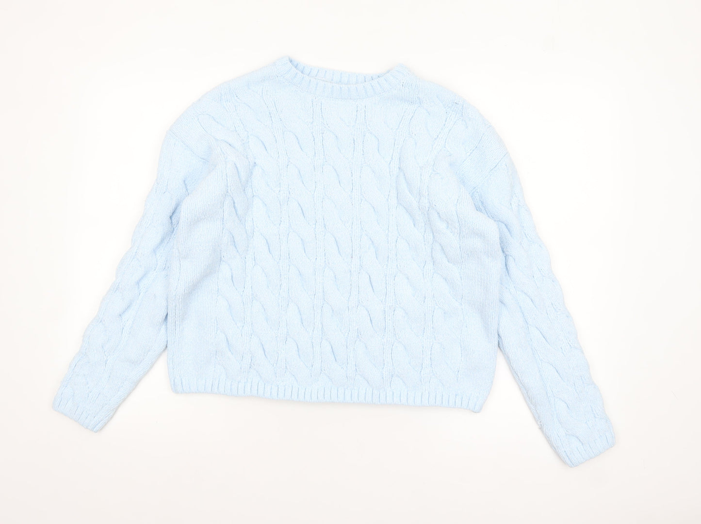 Marks and Spencer Women’s Blue Cable Knit Jumper Size M