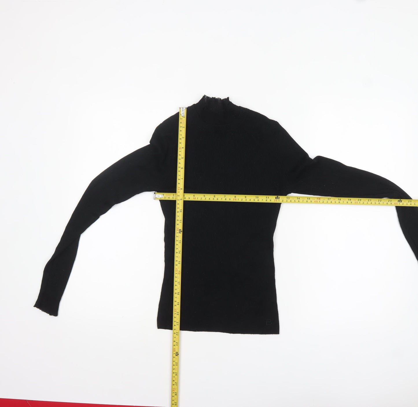 Ted Baker Women's Black Mock Neck Long Sleeve Slim Fit Jumper Size S