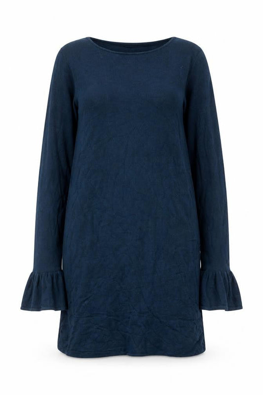 Long Tall Sally Women's Blue Size 10 Shift Dress with Flared Sleeves