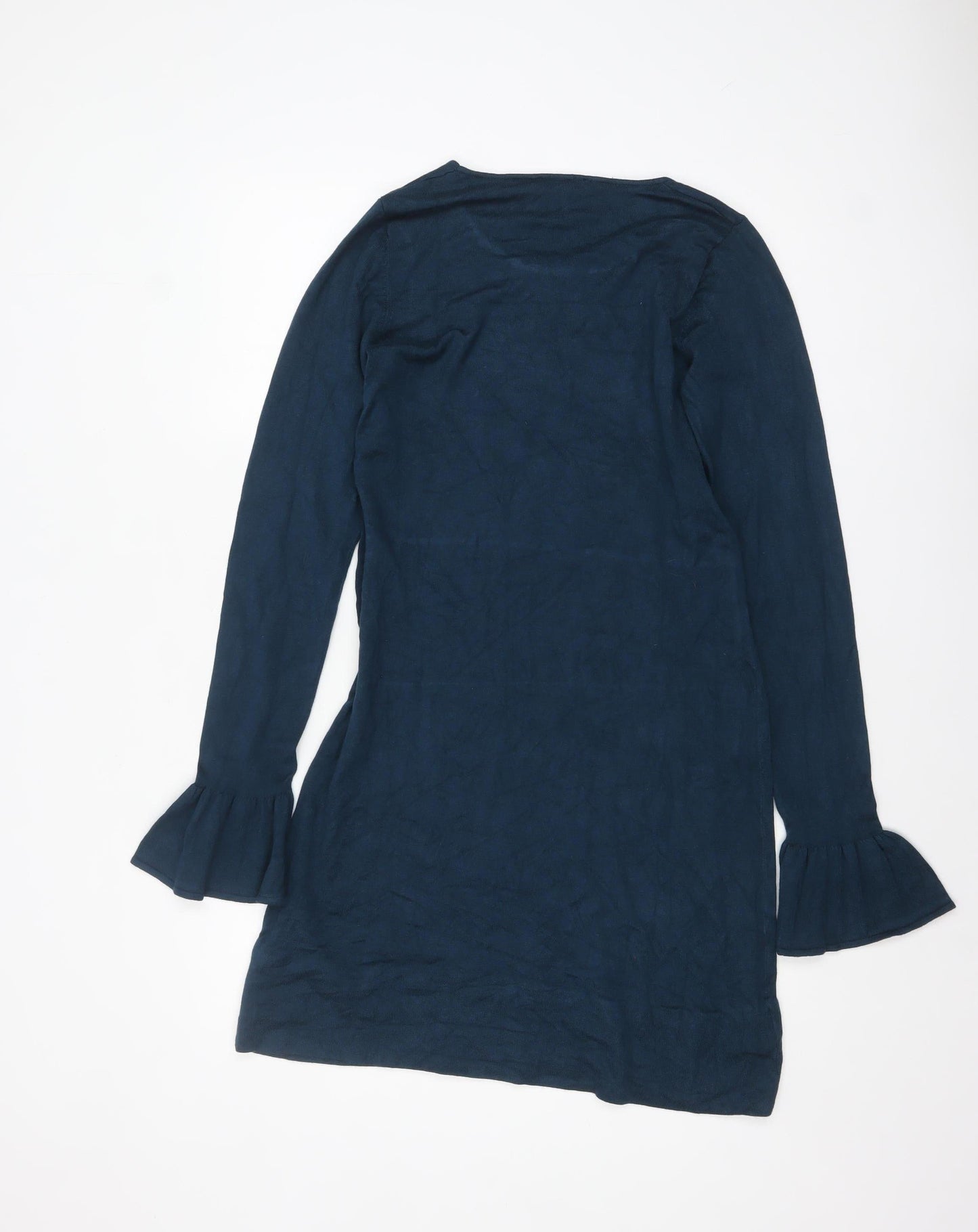 Long Tall Sally Women's Blue Size 10 Shift Dress with Flared Sleeves