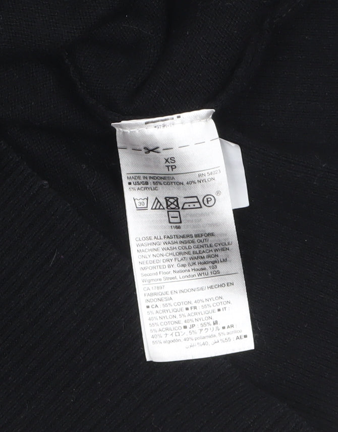 Gap Womens Black XS Cardigan Long Sleeve Cotton Knit