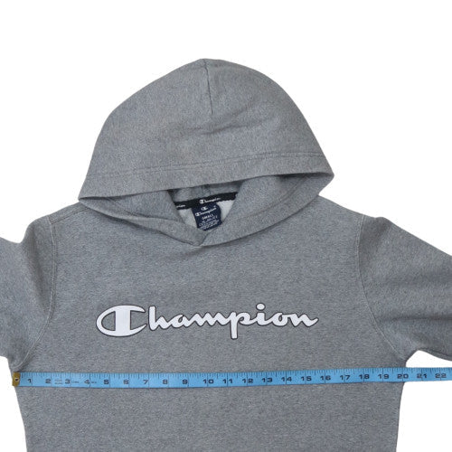 Champion Men’s Grey Pullover Hoodie Small Regular Fit Fleece Sweatshirt