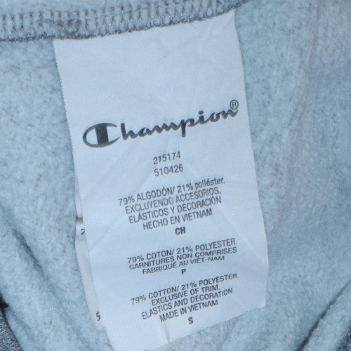 Champion Men’s Grey Pullover Hoodie Small Regular Fit Fleece Sweatshirt