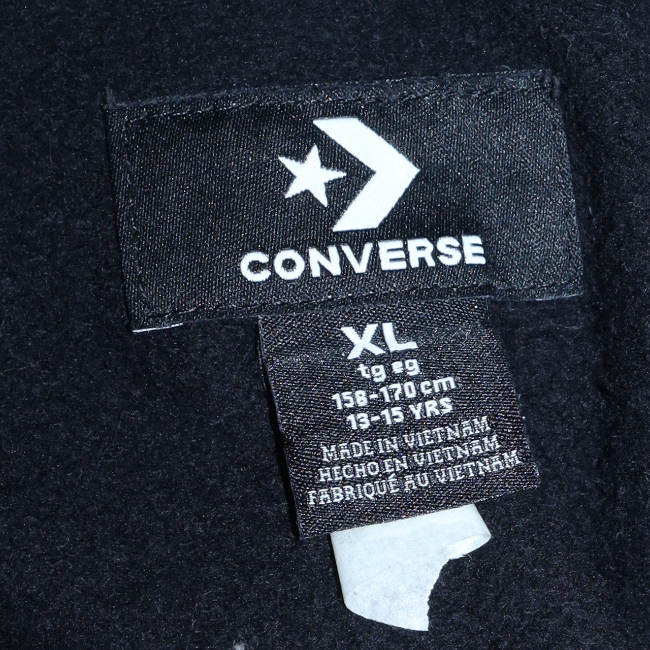 Converse Teens Black XL Pullover Hoodie with Logo