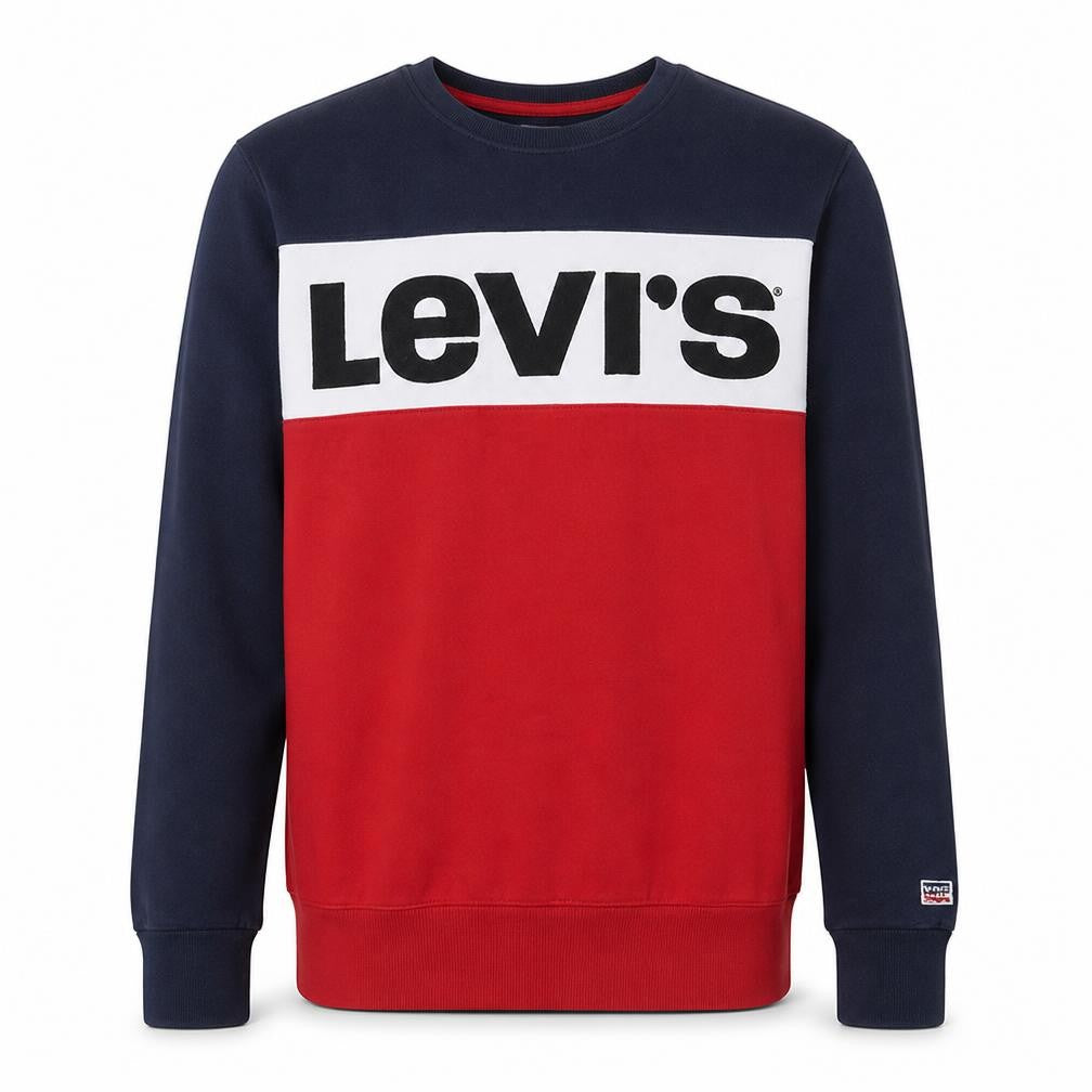 Levi's Men's Multicoloured Crew Neck Pullover Sweatshirt M