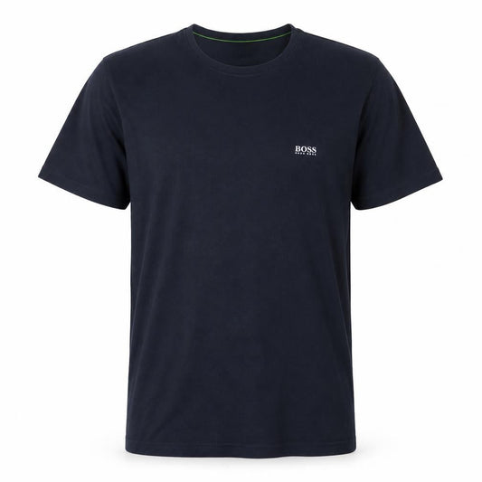 Hugo Boss Men Blue XL Regular Fit Cotton Crew Neck T-Shirt