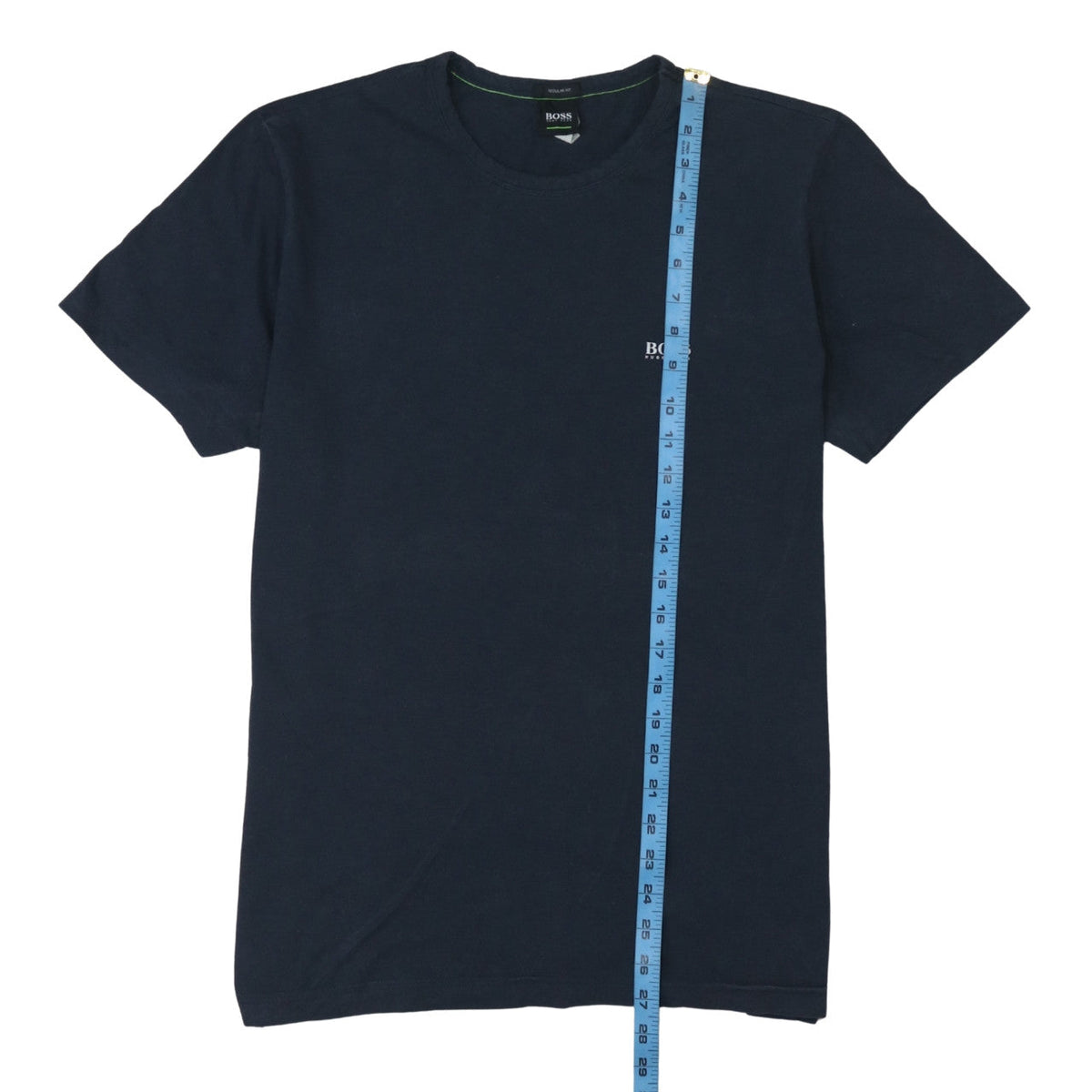 Hugo Boss Men Blue XL Regular Fit Cotton Crew Neck T-Shirt