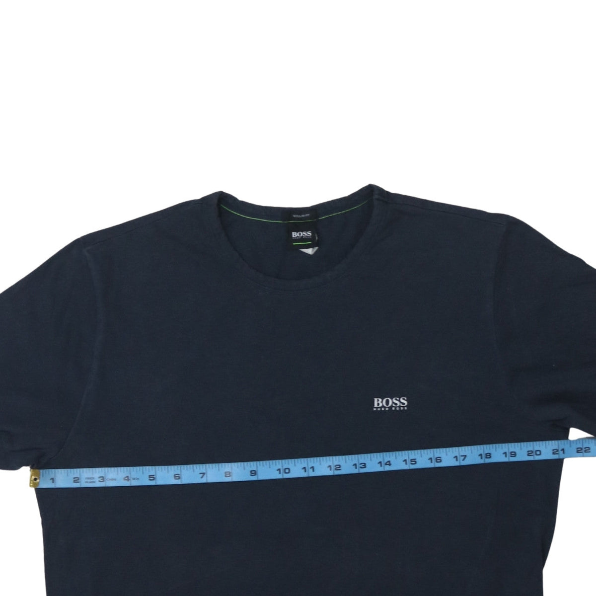 Hugo Boss Men Blue XL Regular Fit Cotton Crew Neck T-Shirt