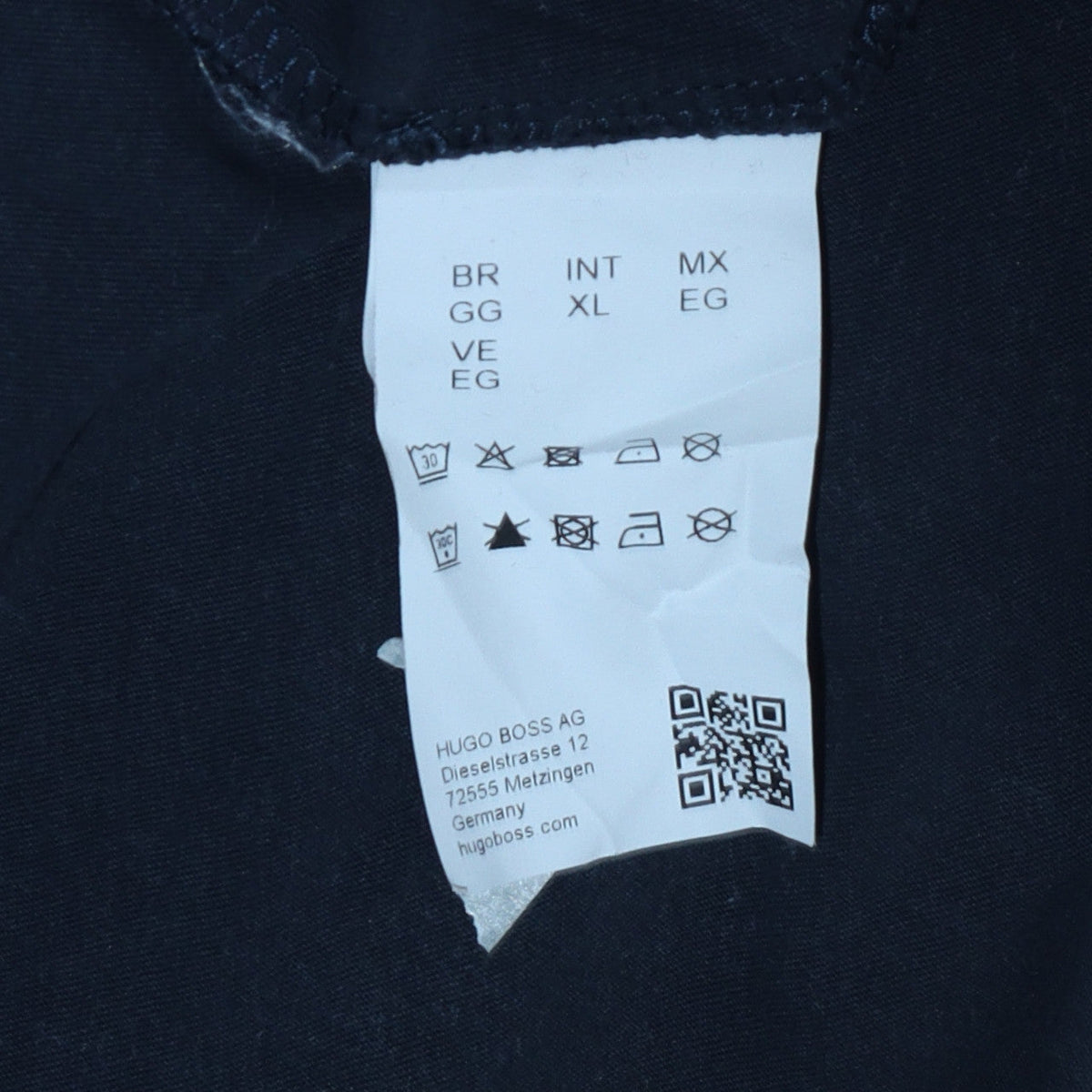 Hugo Boss Men Blue XL Regular Fit Cotton Crew Neck T-Shirt