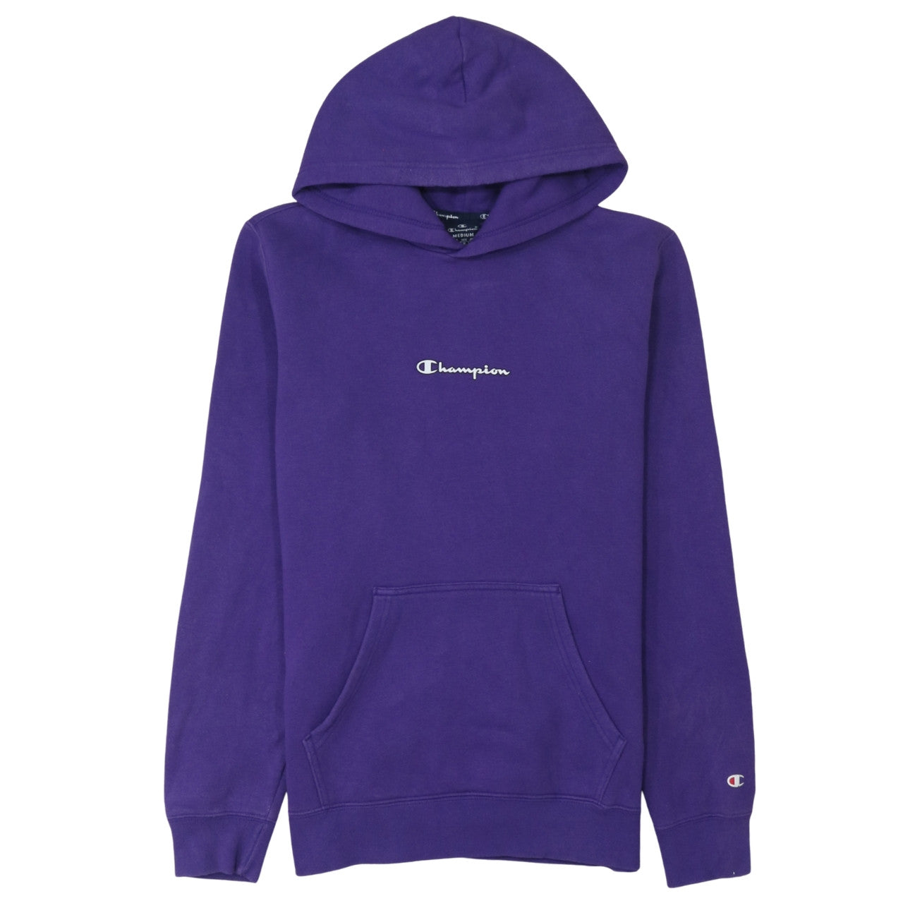 Champion Men's Purple Pullover Hoodie Medium Logo Sportswear