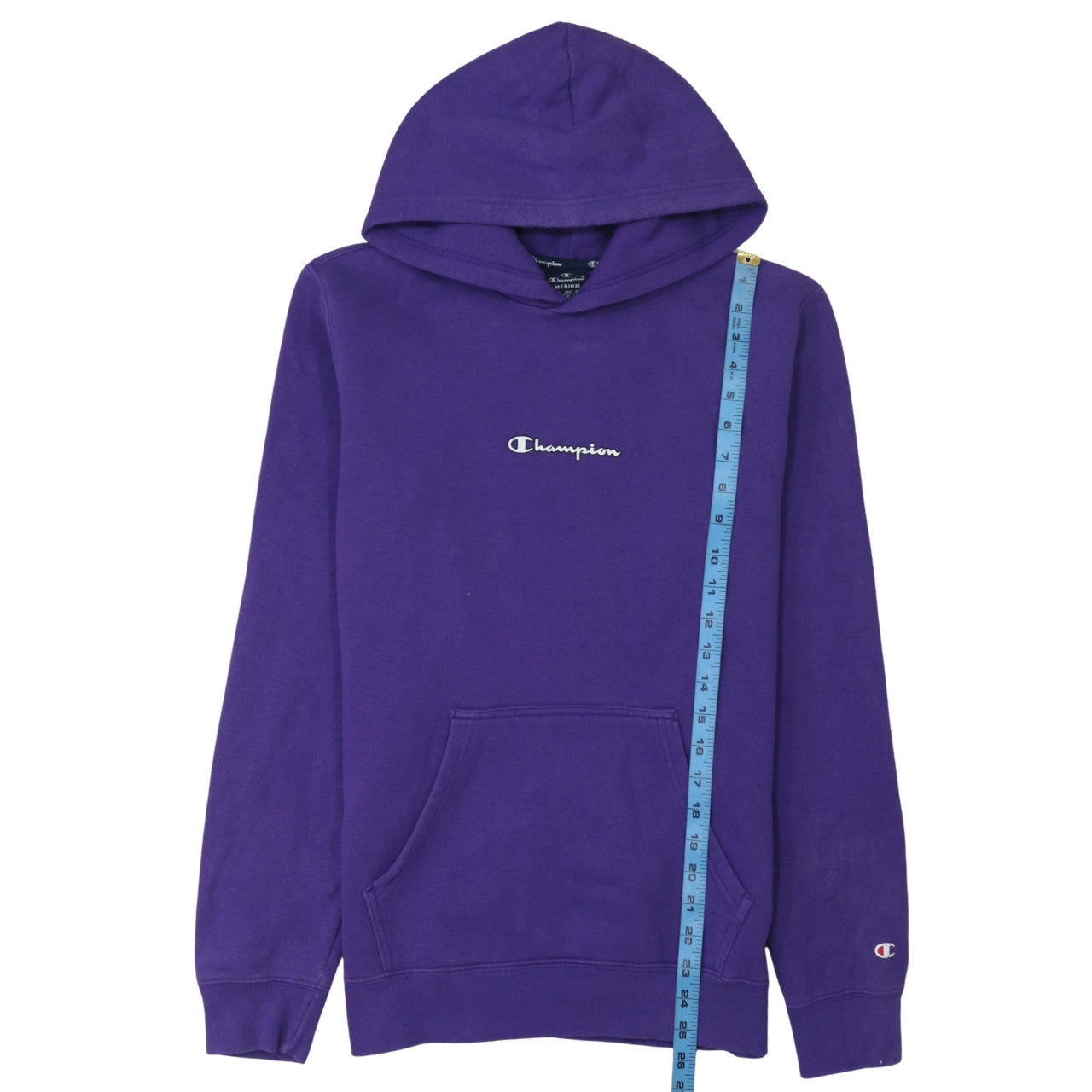 Champion Men's Purple Pullover Hoodie Medium Logo Sportswear