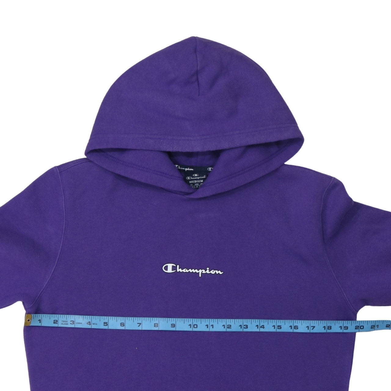Champion Men's Purple Pullover Hoodie Medium Logo Sportswear