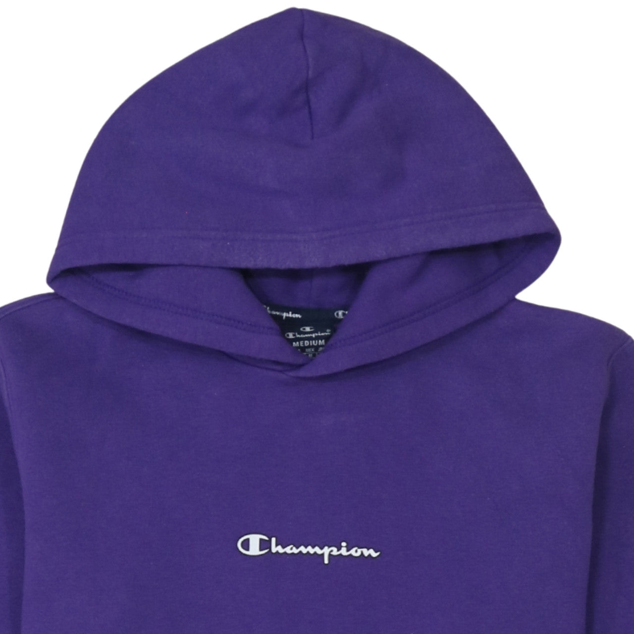 Champion Men's Purple Pullover Hoodie Medium Logo Sportswear
