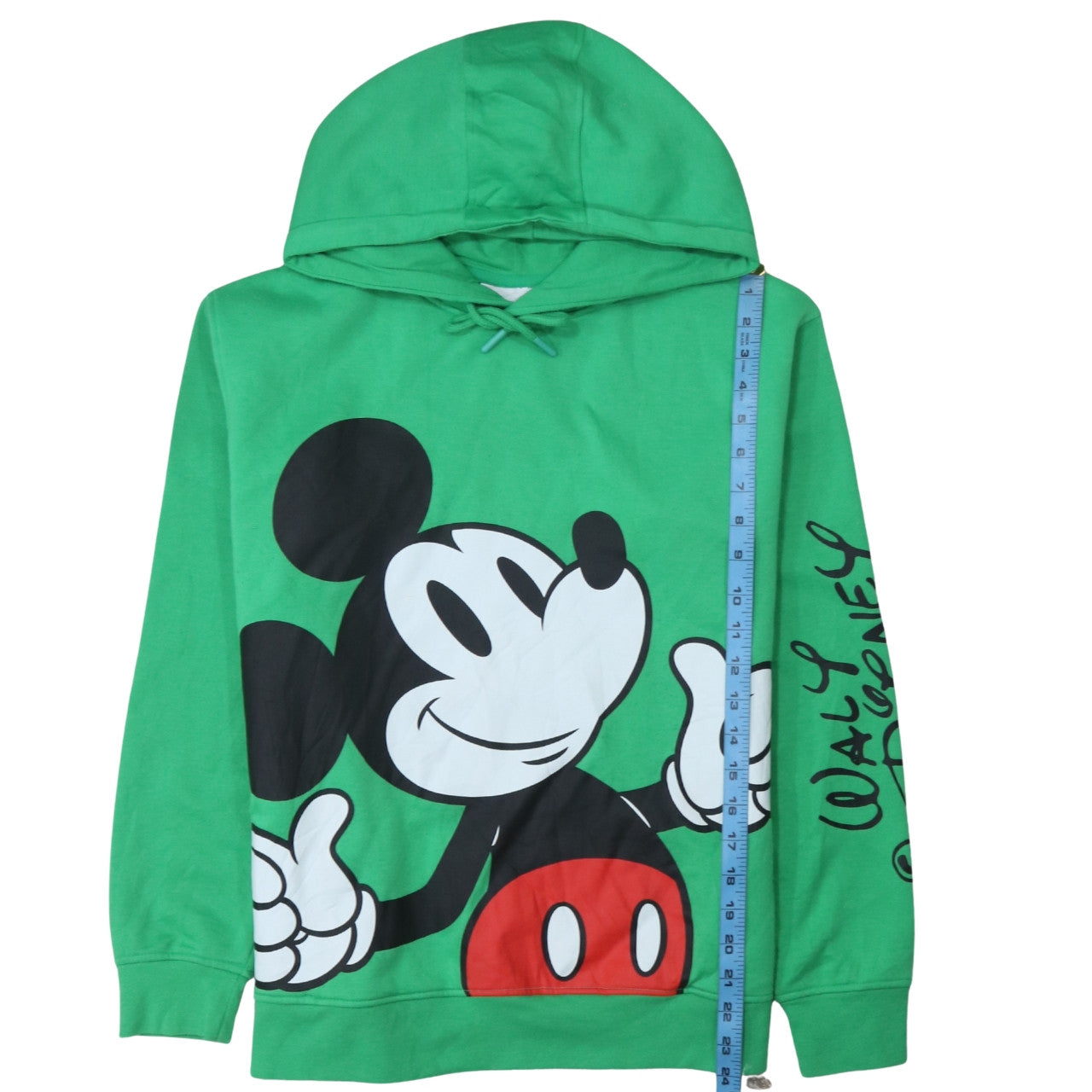 Disney Womens Green Mickey Mouse Pullover Hoodie XS