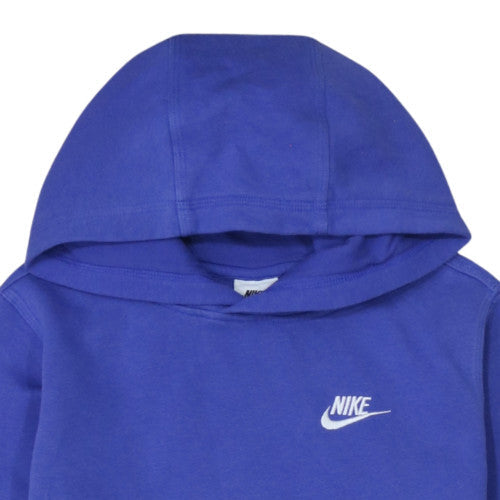Nike Blue Teens Pullover Hoodie XL 158-170cm Logo Fleece Sweatshirt