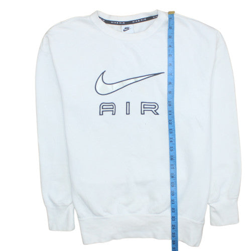 Nike Men's White Pullover Crew Neck Air Logo Sweatshirt Size S