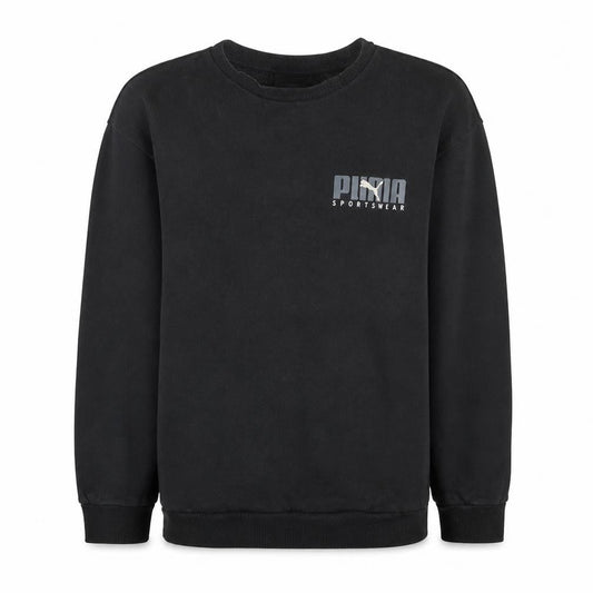 Puma Mens Black XS Regular Fit Crew Neck Fleece Sweatshirt